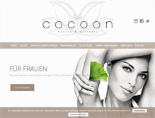 Tablet Screenshot of cocoon-beauty-wellness.de